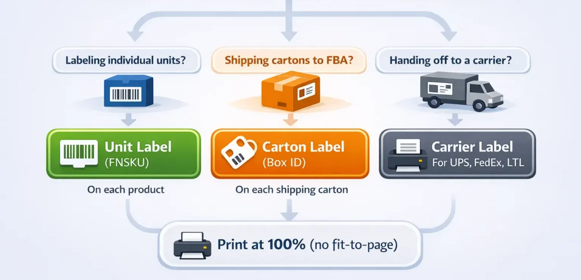 Amazon FBA Label Dimensions: Product, Carton & Shipping