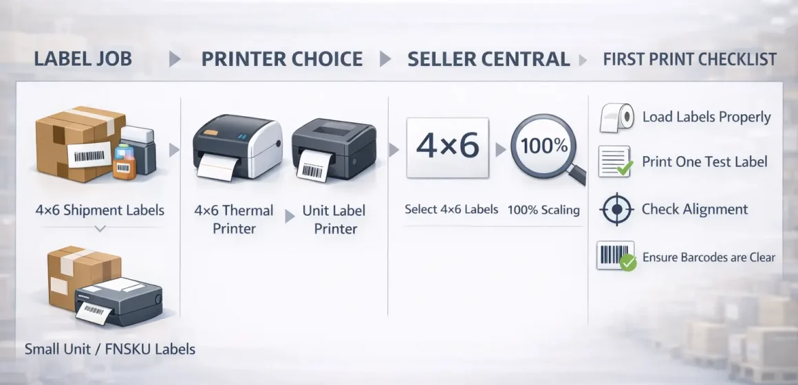 Best Label Printer for Amazon FBA: 4×6 vs FNSKU + Setup Checklist